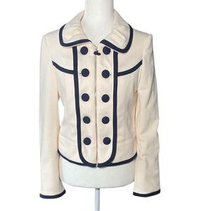 Alannah Hill Cream Blazer with Black Trim